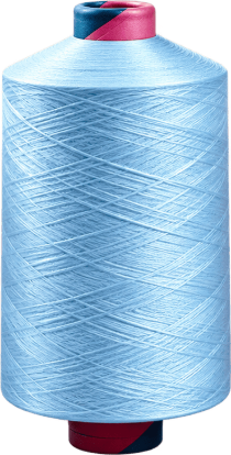 Light blue DTY yarn cone