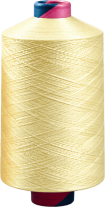 Yellow DTY yarn cone