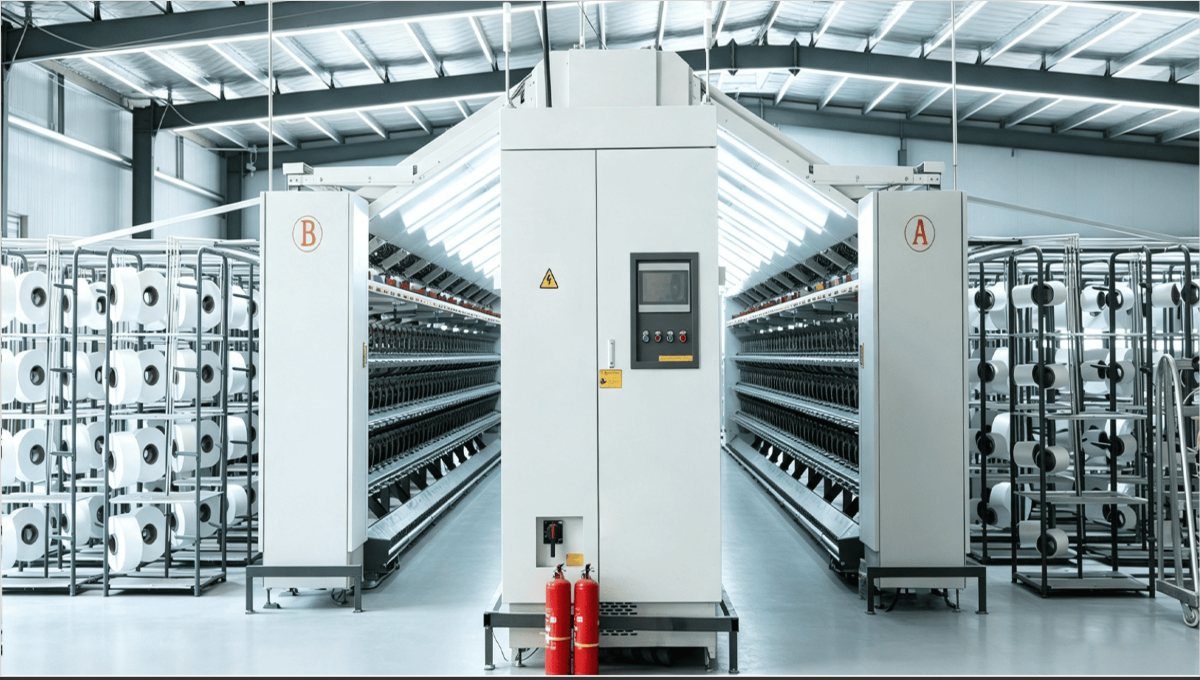 High-speed DTY texturing lines inside the Hong&rsquo;an plant